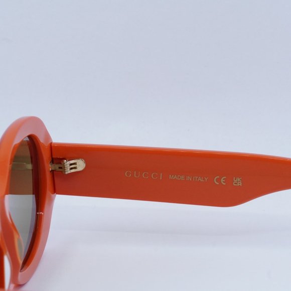 NEW GUCCI GG1587S 003 ORANGE BROWN SUNGLASSES - Picture 5 of 10